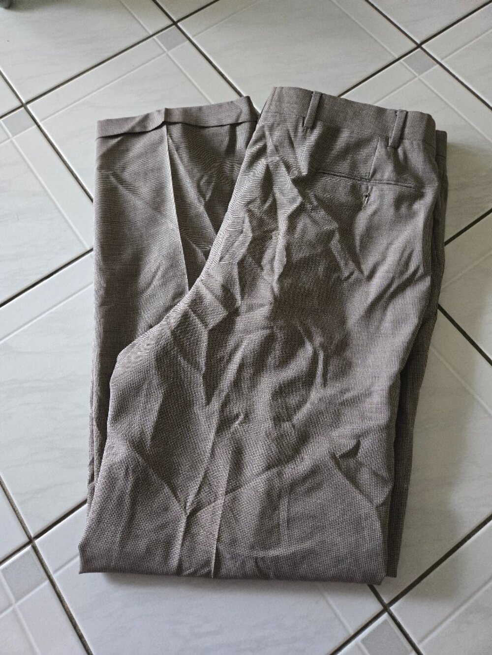 Armani Collezioni Houndstooth Dress Pants Tan 42x32